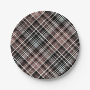 Klassisches Kariertes Tartan Pappteller