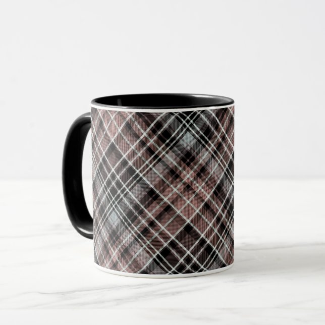 Klassisches Kariertes Tartan Tasse (Vorderseite Links)