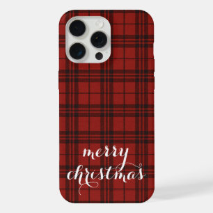Klassisches Karo Frohe Weihnachten Festlich -  iPhone 15 Pro Max Hülle