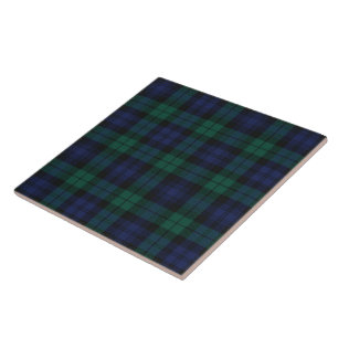 Klassisches Karo Rustikal Grün Tartan Fliese