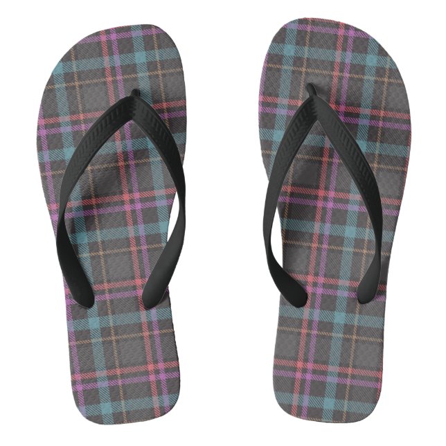 Klassisches Karomuster Flip Flops (Fußbett)