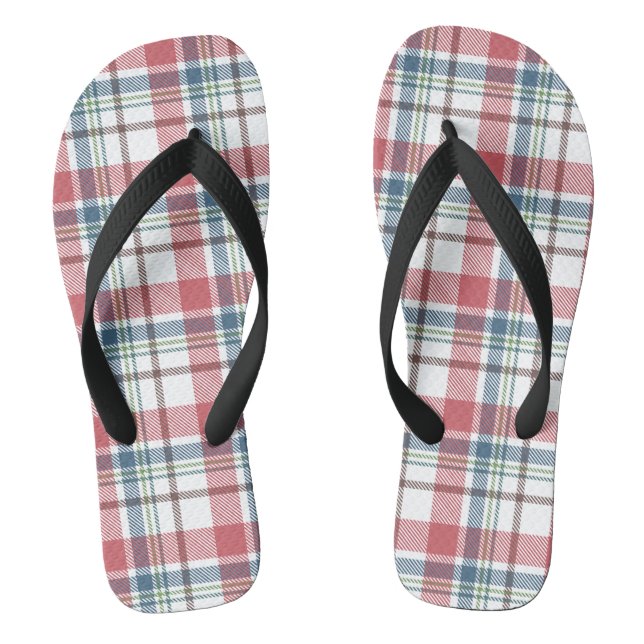 Klassisches Karomuster Flip Flops (Fußbett)