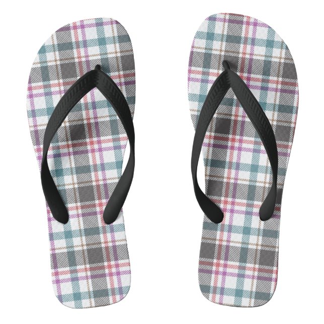 Klassisches Karomuster Flip Flops (Fußbett)