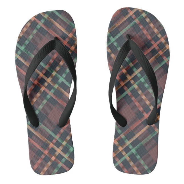 Klassisches Karomuster Flip Flops (Fußbett)