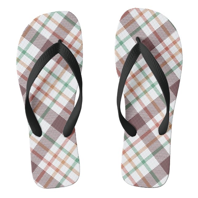 Klassisches Karomuster Flip Flops (Fußbett)