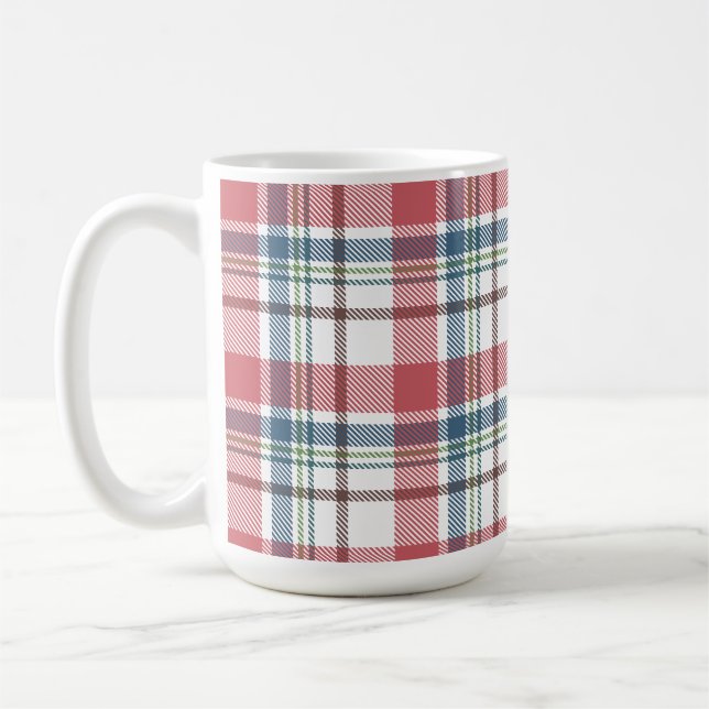 Klassisches Karomuster Kaffeetasse (Links)