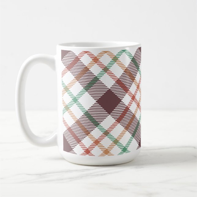 Klassisches Karomuster Kaffeetasse (Links)