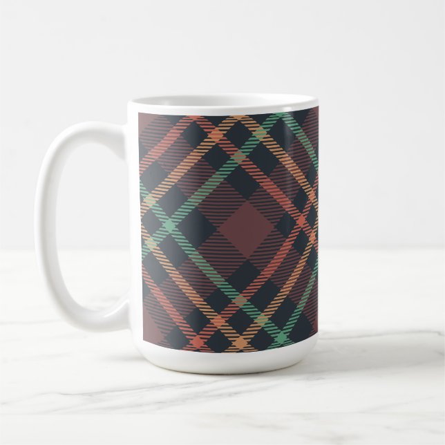 Klassisches Karomuster Kaffeetasse (Links)