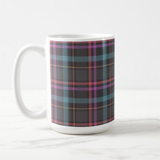 Klassisches Karomuster Kaffeetasse (Links)