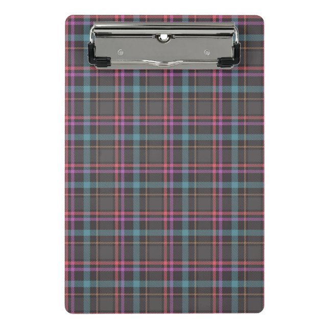 Klassisches Karomuster Mini Klemmbrett (Vorderseite)