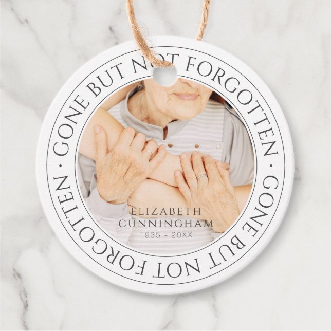 Klassisches klassisches Foto mit elegantem Chic Geschenkanhänger (Vorderseite)