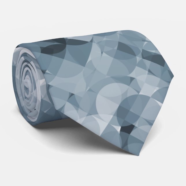 Klassisches Kreismuster mit grauem Schiefer Krawatte (Gerollt)