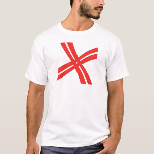 Klassisches Kreuzlinien-Letter X-Monogramm T-Shirt