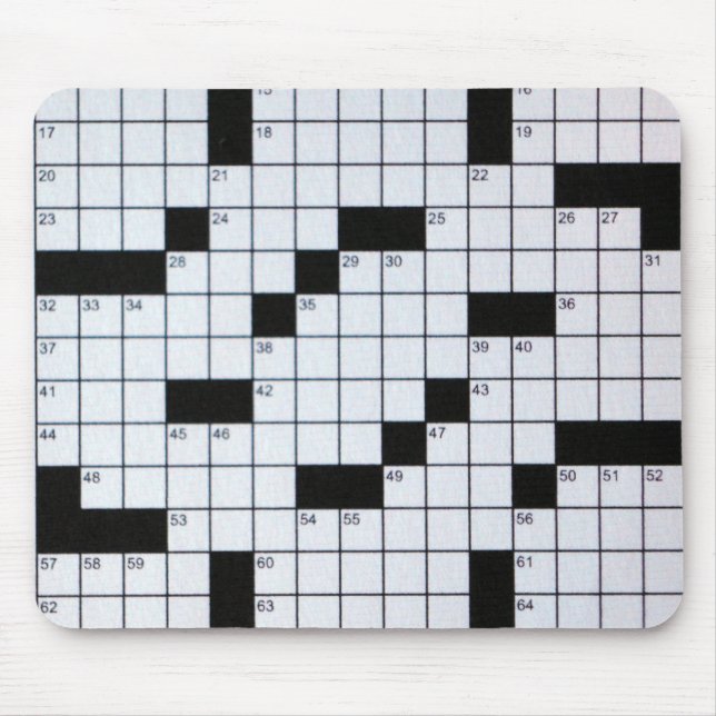 Klassisches Kreuzworträtsel-Gitter mousepad (Vorne)