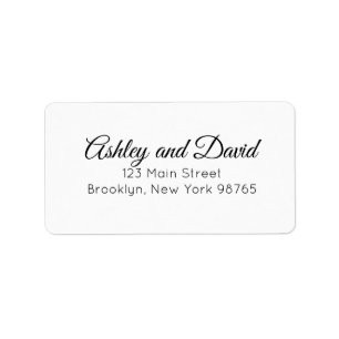 Klassisches Label für Elegante Skriptrückgabeadr Adressaufkleber