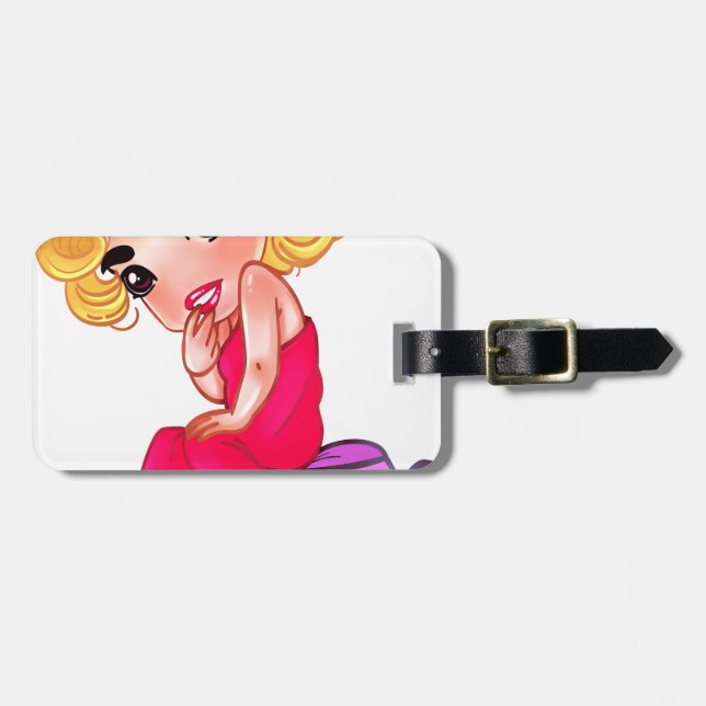 Klassisches Lady.png Gepäckanhänger (Vorderseite horizontal)
