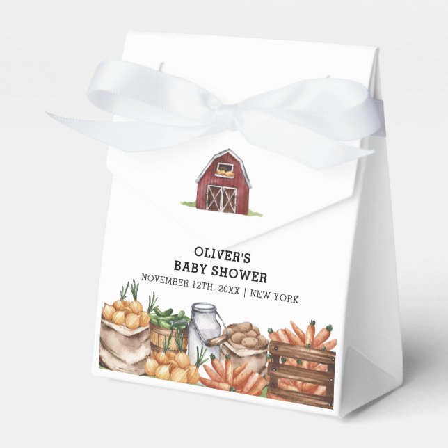 Klassisches Land, lokale Veggie Baby Dusche Geschenkschachtel (Vorderseite)