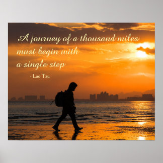 Klassisches Lao Tzu Journey Zitat Poster