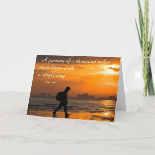 Klassisches Lao Tzu Reise-Zitat Karte