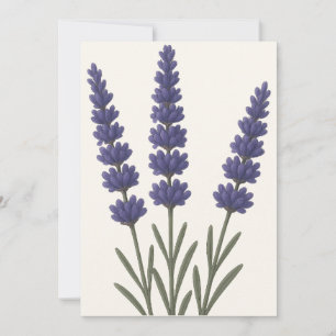 Klassisches Lavendel-Design Feiertagskarte