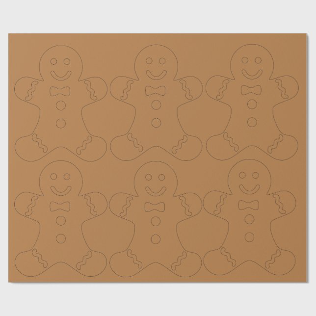 Klassisches Lebkuchen-WeihnachtsPackpapier Geschenkpapier (Flach)