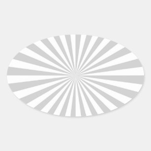 Klassisches Leichtgrau-Spinning-Rad Ovaler Aufkleber