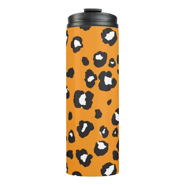 Klassisches Leopard-Druckmuster Thermosbecher (Vorderseite)