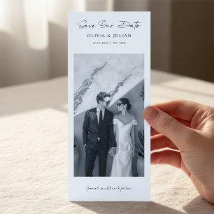 Klassisches Lesezeichen-Foto Save the Date