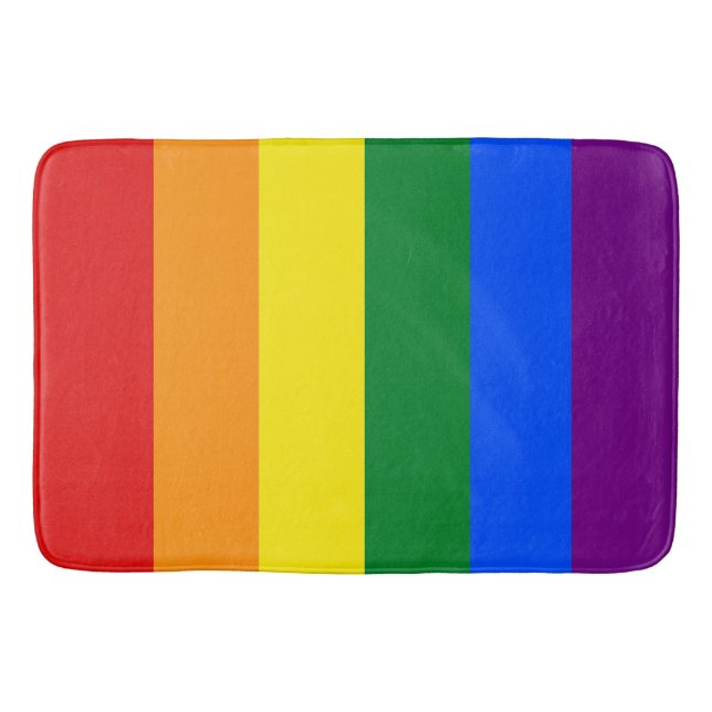 Klassisches LGBTQ-Rainbow-Prilag Badematte (Vorderseite)