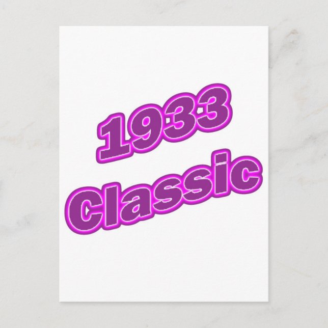 Klassisches Lila 1933 Postkarte (Vorderseite)