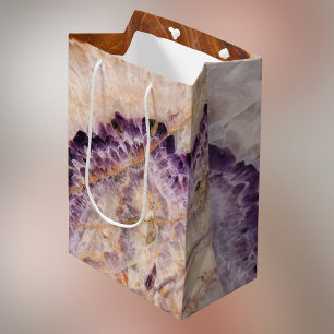 Klassisches Lila Agate Design Mittlere Geschenktüte
