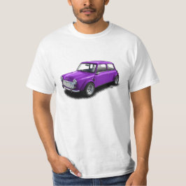 Klassisches lila Miniauto auf weißem T - Shirt