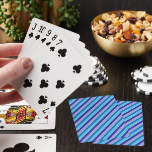 Klassisches Lila Pajama-Streifenmuster Spielkarten