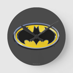 Klassisches Logo Batman-Symbol-  Runde Wanduhr