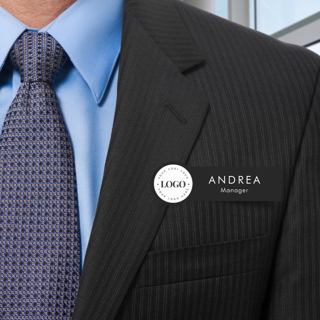 Klassisches Logo für den Kreis "Schwarz/Weiß" Namensschild (Von Creator hochgeladen)