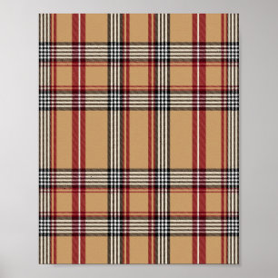 Klassisches Luxe-Karomuster-Kunstposter Poster