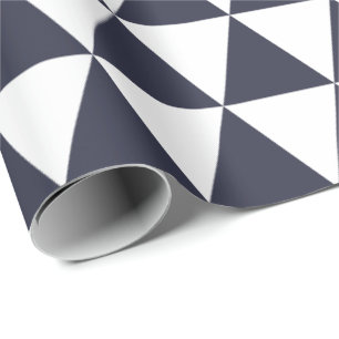 Klassisches Marine-Blau-Dreieck-Packpapier Geschenkpapier