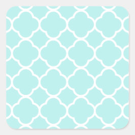 Klassisches marokkanisches Quatrefolienmuster Quadratischer Aufkleber