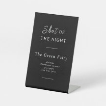 KLASSISCHES MENÜ FÜR SCHWARZE UND WEISSE BAR