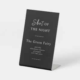 KLASSISCHES MENÜ FÜR SCHWARZE UND WEISSE BAR SOCKELSCHILD