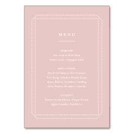 Klassisches Menü rosa, Hochzeitsempfang Tischnummer