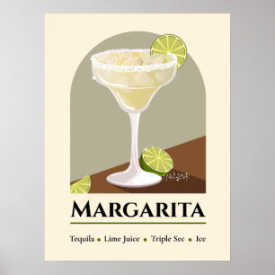 Klassisches mexikanisches Margarita-Rezept mit Sal Poster