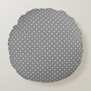 Klassisches Mikro-Polka-Dot-Nahtlos-Muster Rundes Kissen