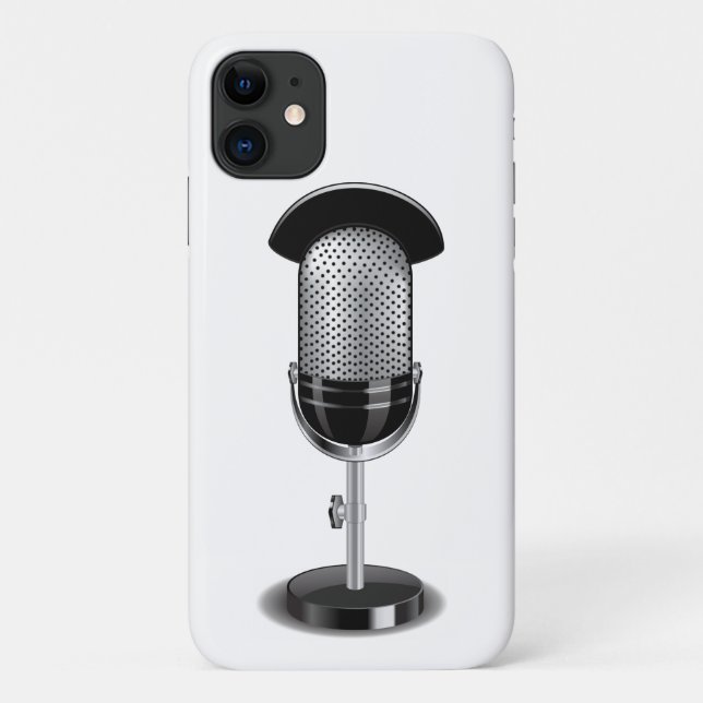 Klassisches Mikrofon Case-Mate iPhone Hülle (Rückseite)