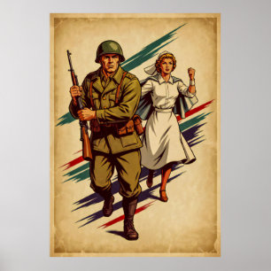 Klassisches militärisches Rekrutierungspaket im Re Poster