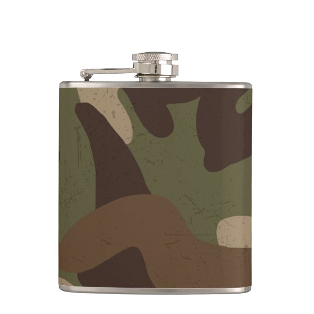 Klassisches militärisches Tarnmuster Flachmann (Vorderseite)