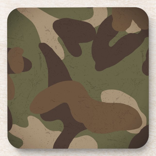 Klassisches militärisches Tarnmuster Getränkeuntersetzer (Vorderseite)