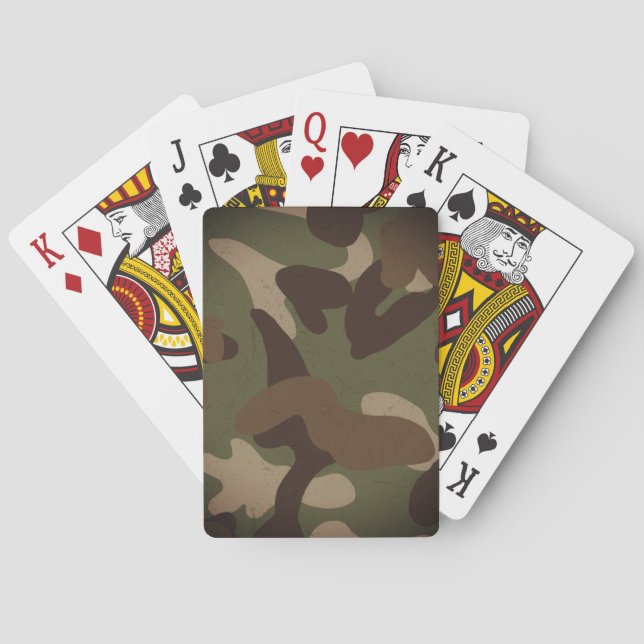 Klassisches militärisches Tarnmuster Spielkarten (Rückseite)