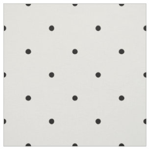Klassisches Mini Black & Vanilla Polka Dots Muster Stoff