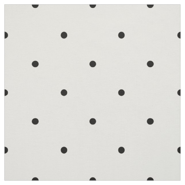 Klassisches Mini Black & Vanilla Polka Dots Muster Stoff (Muster)
